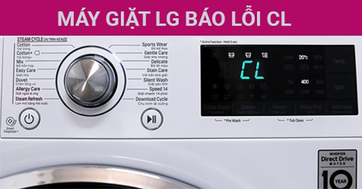 Lỗi CL máy giặt LG là gì?