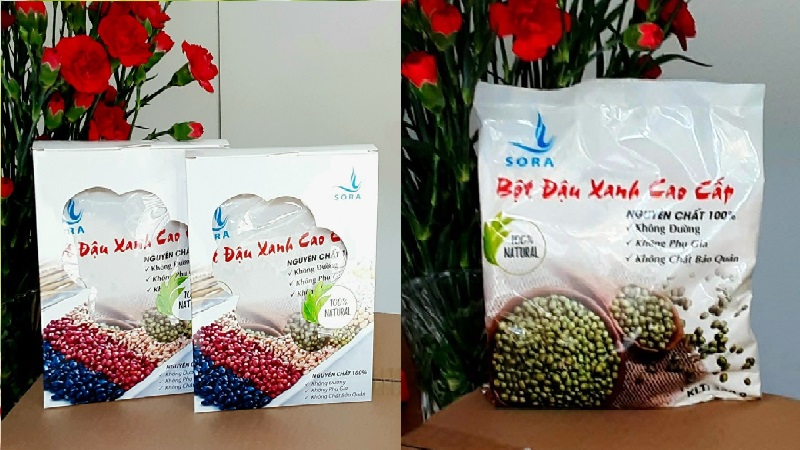 Bột đậu xanh Sora nguyên chất gói 300g