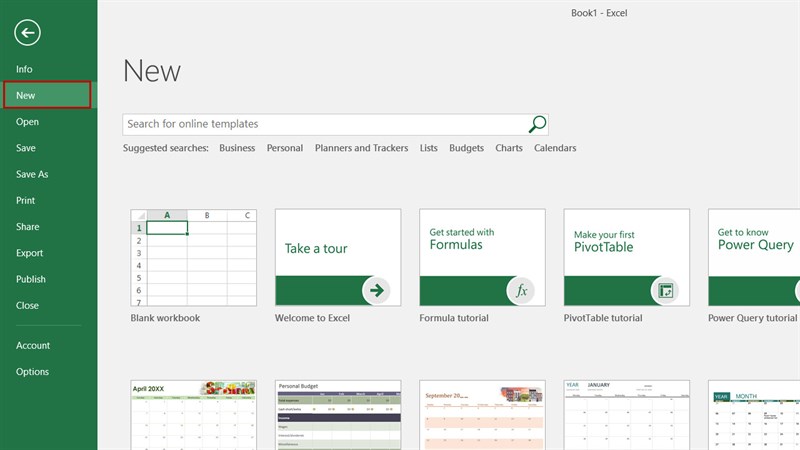 Cách dùng các Template (bản mẫu) có sẵn trong Excel