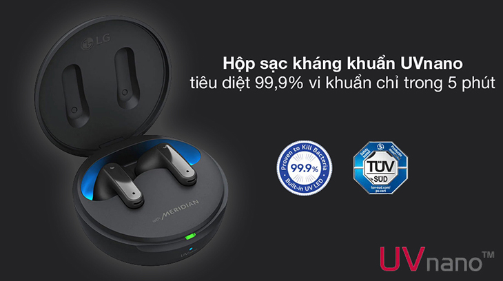 Kinh nghiệm chọn mua tai nghe không dây tốt và phù hợp nhu cầu > Tai nghe Bluetooth True Wireless LG TONE-FP8 Đen