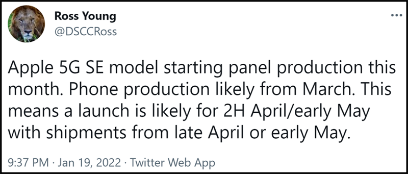 iPhone SE 5G có thể ra mắt vào tháng 4 hoặc tháng 5/2022