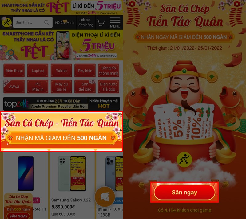 Săn cá chép tiễn Táo Quân