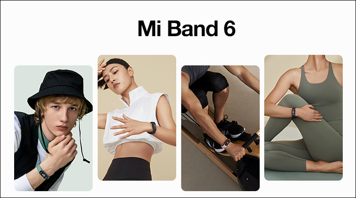 Vòng đeo tay thông minh Mi Band 6 có thiết kế gọn nhẹ, năng động.