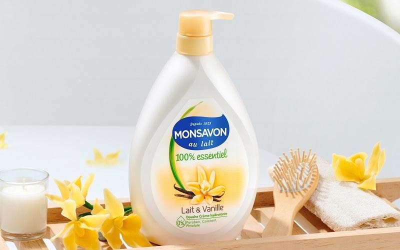 Sữa tắm Monsavon Lait Essentiel Vanille hoa vani