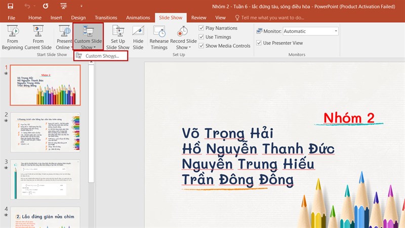 Hướng dẫn cách trình chiếu 1 slide bất kỳ trong PowerPoint siêu dễ