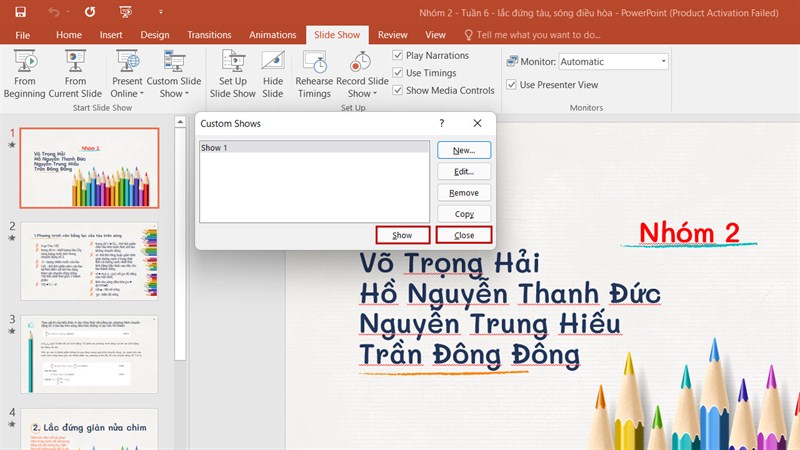 Cách trình chiếu slide bất kỳ trong PowerPoint