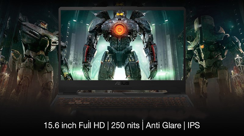 ASUS TUF Gaming FX506LH được trang bị màn hình Full HD+ cùng tấm nền IPS. Nguồn: ASUS