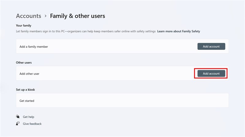 Cách tạo tài khoản Khách (Guest Account) cho máy tính trên Windows 11