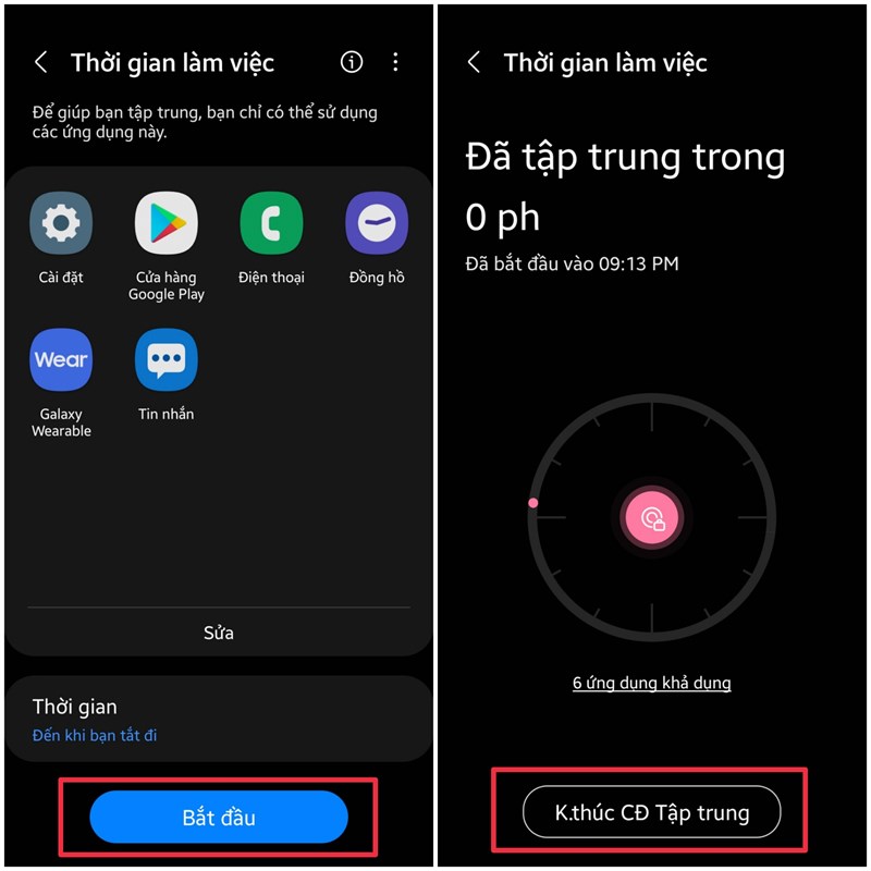 Cách bật chế độ tập trung Focus Mode trên điện thoại Samsung