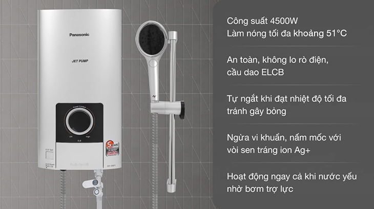 Máy nước nóng trực tiếp Panasonic 4500W DH-4NP1VS