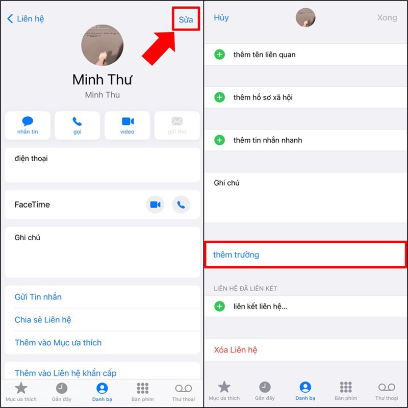 Cách thêm hồ sơ mạng xã hội vào danh bạ điện thoại