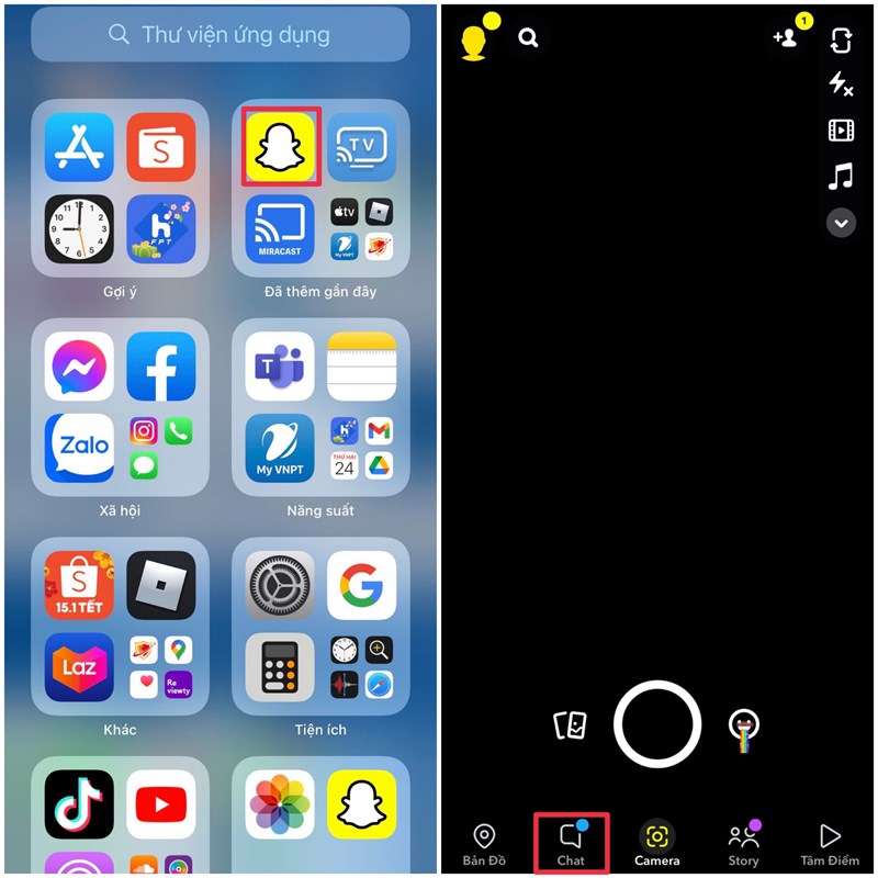 Cách xóa tin nhắn đã gửi trong ứng dụng Snapchat trên điện thoại