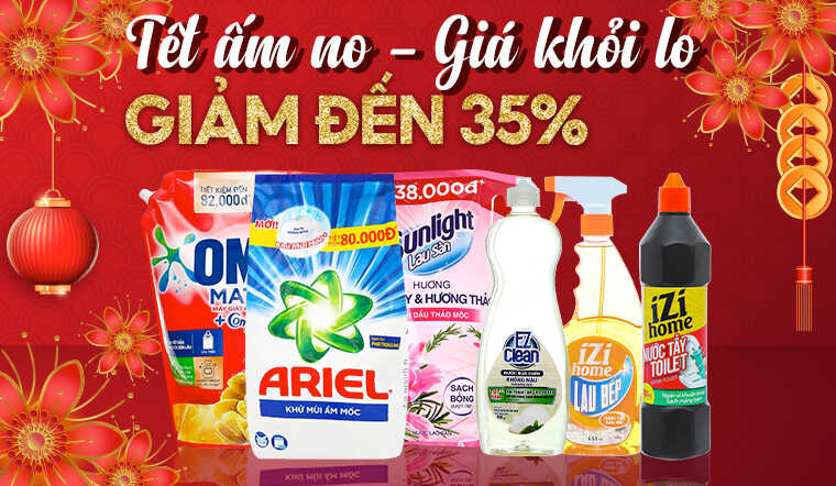 Tết ấm no, giá khỏi lo, giảm đến 35%