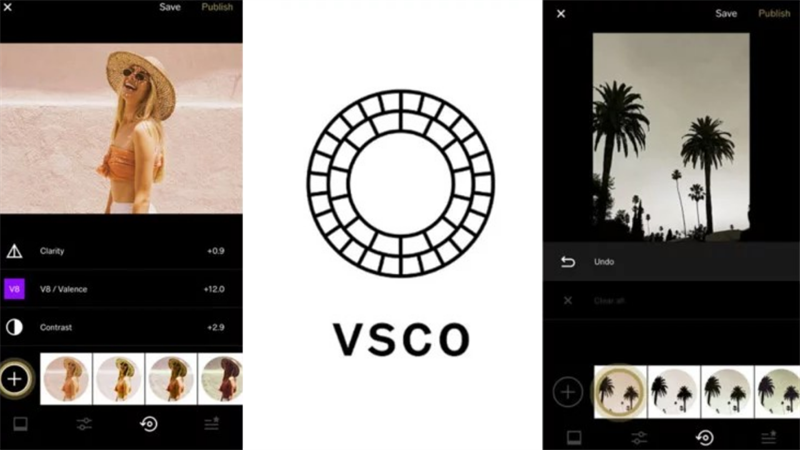 Giao diện ứng dụng chỉnh ảnh VSCO tương tự Instagram. Nguồn: Wondershare