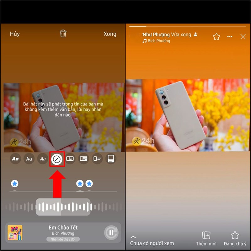 Cách ẩn tên bài hát trên Instagram và Facebook Stories