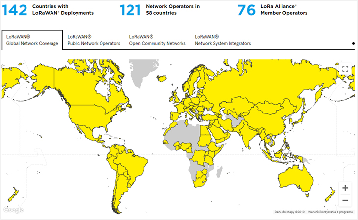 LoRaWAN hiện có mặt tại hơn 100 quốc gia cùng hơn 100 nhà khai thác hàng đầu thế giới