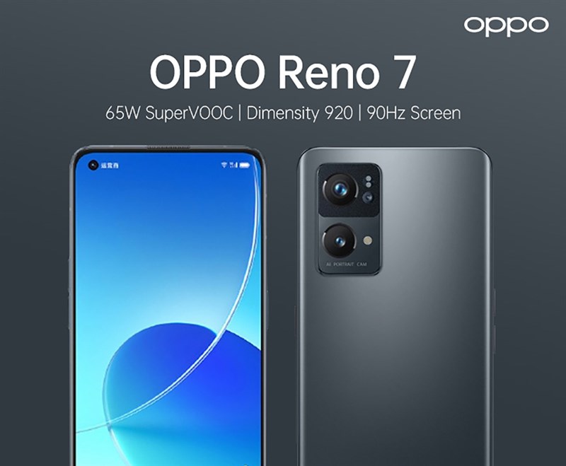 Màn hình dòng OPPO Reno7 với viền cực mỏng Màn hình dòng OPPO Reno7 với viền cực mỏng