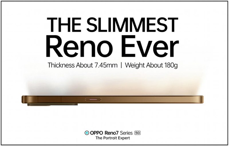 OPPO Reno7 là dòng smartphone Reno mỏng nhất từ trước tới nay OPPO Reno7 là dòng smartphone Reno mỏng nhất từ trước tới nay