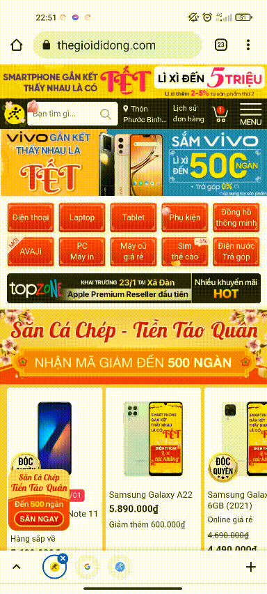 Thao tác vuốt Thao tác vuốt