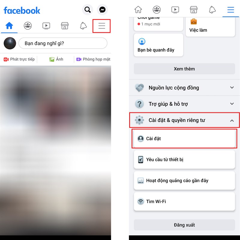 cách tắt tiếng Facebook trên điện thoại