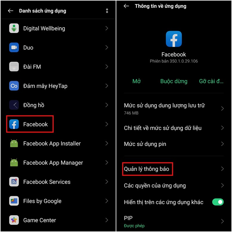 Mất thông báo