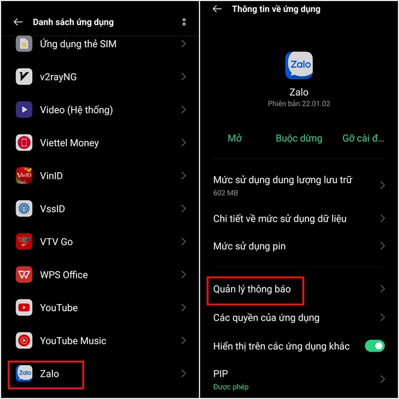 Mất thông báo