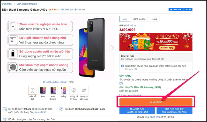 Nhập mã LIXITET được giảm ngay 5% tối đa 500K khi thanh toán qua MOCA