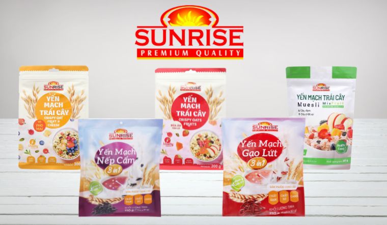 Với yến mạch, bột ngũ cốc Sunrise cho bữa sáng năng lượng, đầy dinh dưỡng