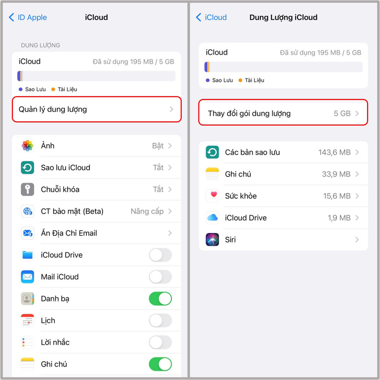 Cách mua dung lượng iCloud cho iPhone