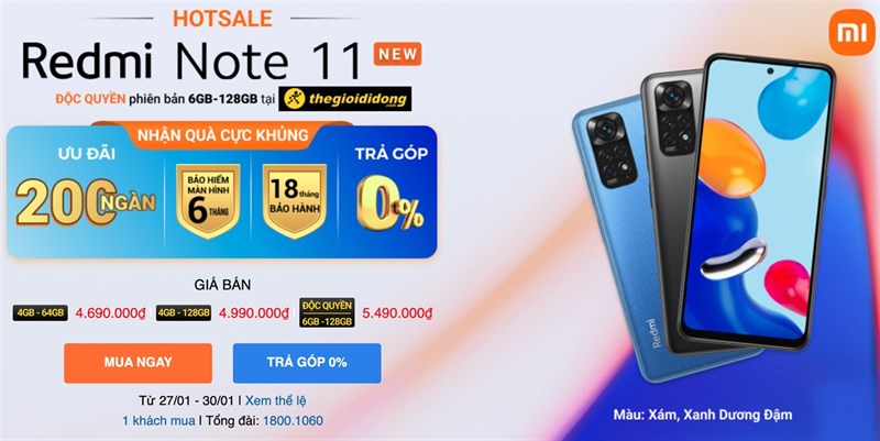 Mở bán Xiaomi Redmi Note 11 Mở bán Xiaomi Redmi Note 11