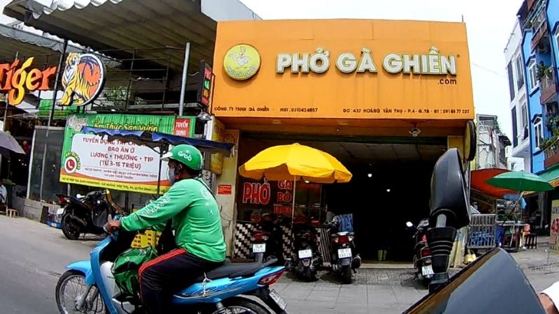 Menu phở gà Ghiền