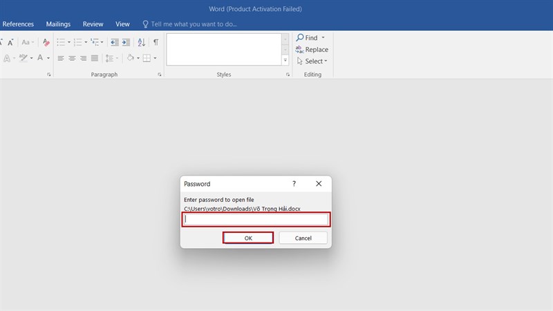 Hướng dẫn cách gỡ bỏ mật khẩu trong Word