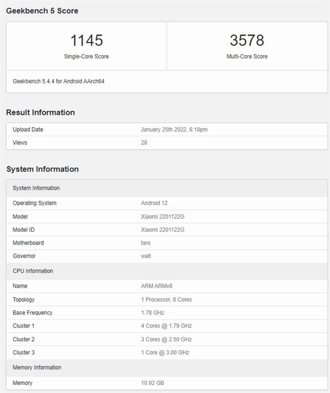 Xiaomi 12 Pro toàn cầu đạt chứng nhận FCC, lộ diện trên Geekbench Xiaomi 12 Pro toàn cầu đạt chứng nhận FCC, lộ diện trên Geekbench