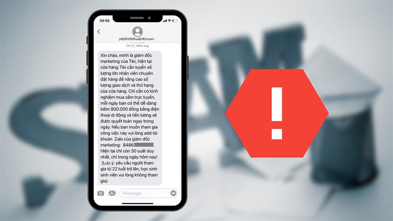 tin nhắn mạo danh