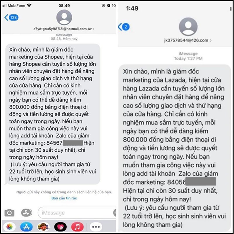 giả mạo lừa đảo