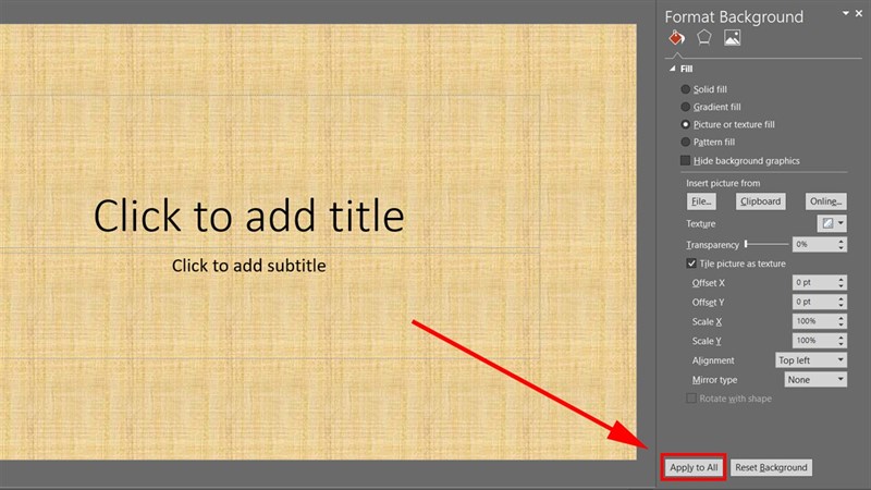 Thay đổi hình nền slide PowerPoint: \
