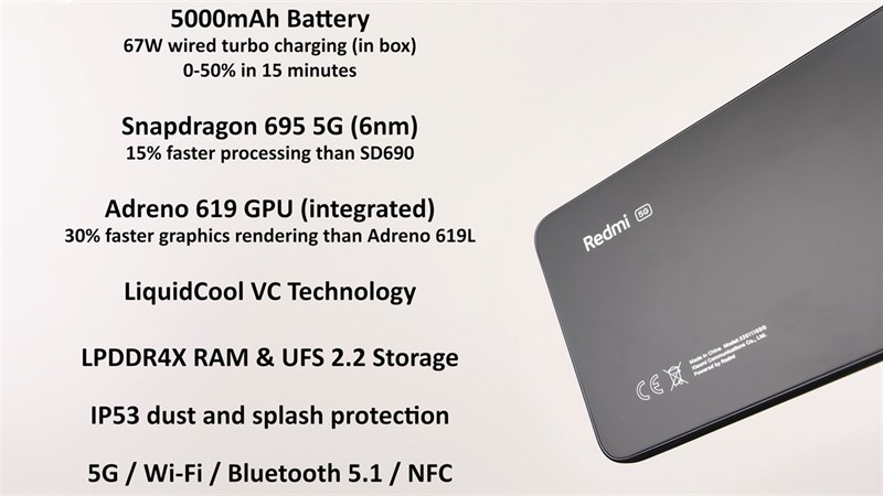 Xiaomi Redmi Note 11 Pro 5G sẽ có hiệu năng mạnh mẽ nhờ con chip Snapdragon 695. Nguồn: Xiaomi.