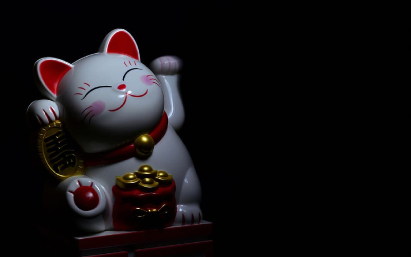 Lucky cat wallpaper attracting fortune