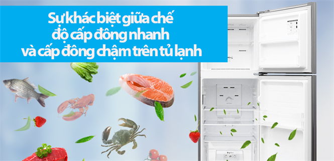 Sự khác biệt giữa chế độ cấp đông nhanh và cấp đông chậm trên tủ lạnh