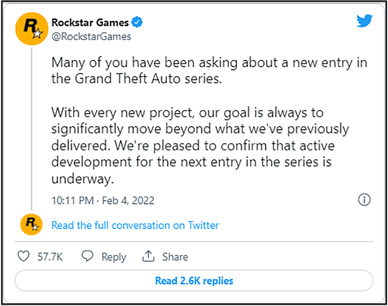 Rockstar Games chính thức xác nhận GTA 6 đang được phát triển