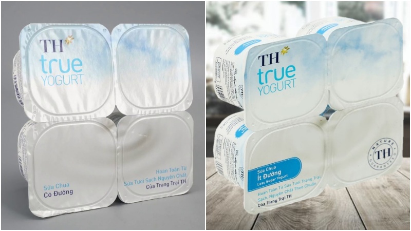 Sữa chua TH True Yogurt có đường, ít đường