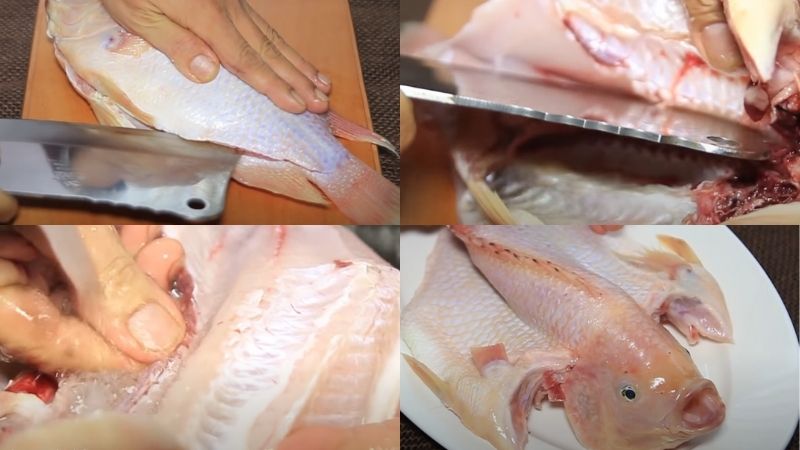 Clean the fish with diluted salt water before filleting