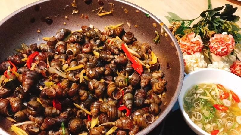 How to make delicious fried snail with lemongrass and chili, addicted to eating it