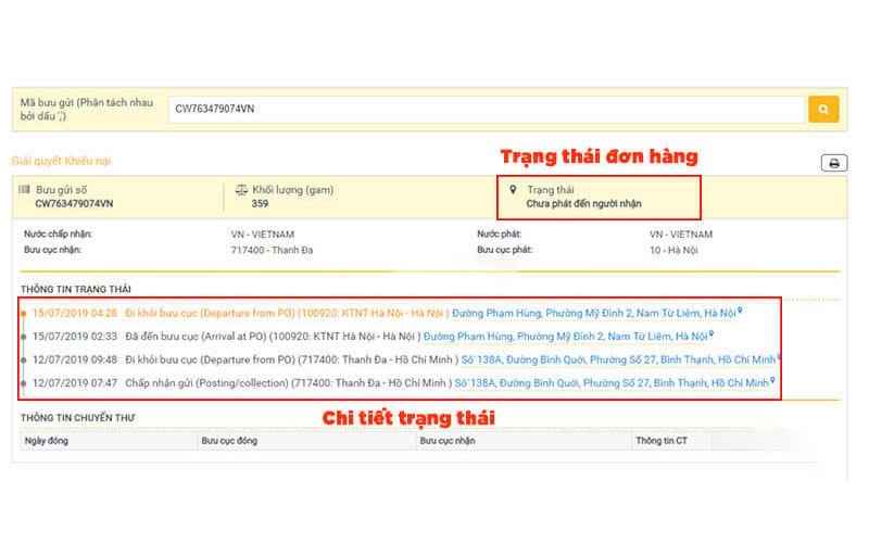 4 cách tra cứu vận đơn bưu điện, bưu cục VNPost nhanh