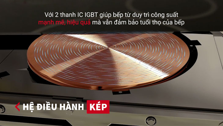 Bếp hoạt động bền bỉ, mạnh mẽ nhờ 2 thanh công suất IGBT 9 lý do chọn mua bếp điện từ đôi lắp âm Nagakawa NK2C08MS > Bếp hoạt động bền bỉ, mạnh mẽ nhờ 2 thanh công suất IGBT
