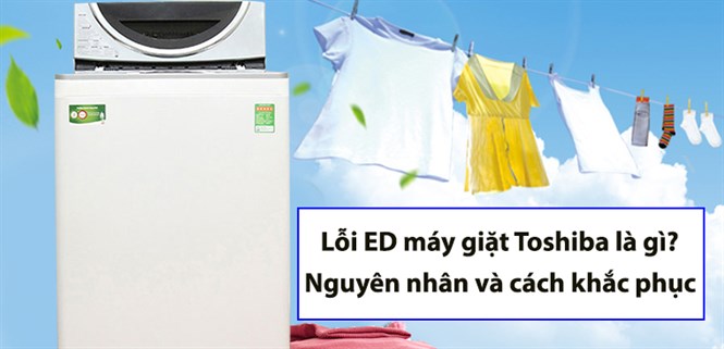 Lỗi ED máy giặt Toshiba là gì? Nguyên nhân và cách khắc phục chuẩn xác