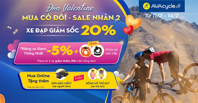 Ngày ngọt ngào - Xe đạp giảm đốn tim đến 20%, quà cực hấp dẫn, mua ngay!
