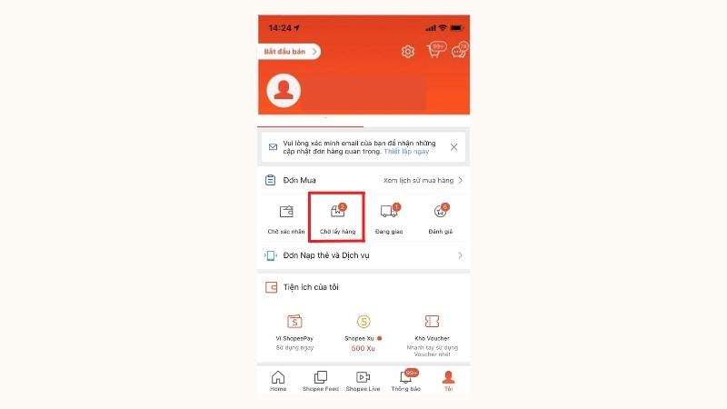 Cách hủy đơn hàng trên Shopee khi đơn hàng chờ giao hàng