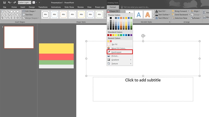 Cách lấy mẫu màu bất kỳ từ ảnh trong PowerPoint