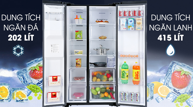 Nên mua tủ lạnh Side by side hay 4 cánh, loại nào tốt? > Ưu nhược điểm tủ lạnh Side by side